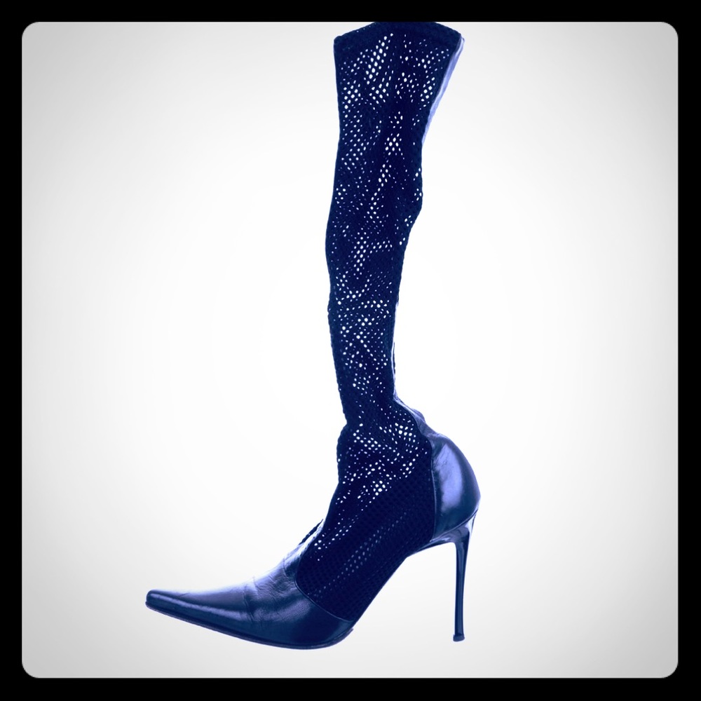 Casadie mesh leather boots